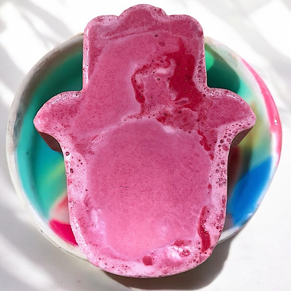 Cherry lavender SHIMMER SOAP 3rd eye 4x2inch 4oz shea butter based - Picture 3 of 3
